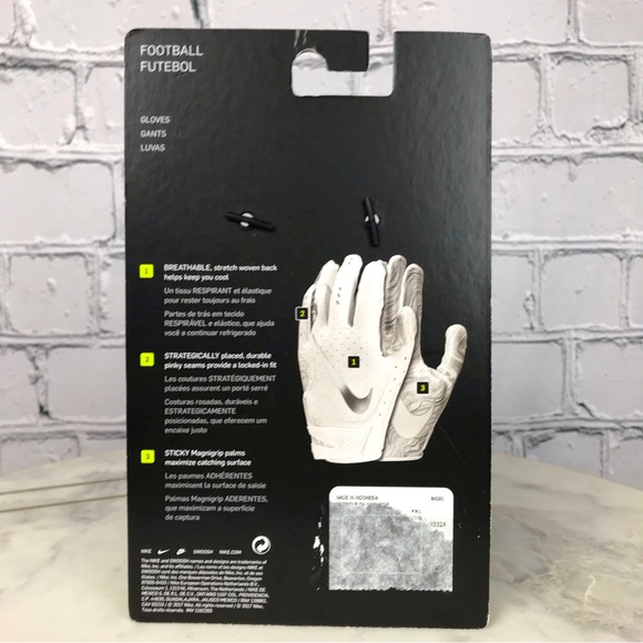 Nike Vapor Jet Men’s Navy Blue Football Gloves Size XXL - CZ4127 NEW - Picture 6 of 6